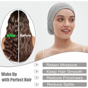 Gorro para dormir ajustable con forro de satén, gorro de protección para el cabello para mujeres y hombres, uso informal, para las cuatro estaciones, uso doméstico - Product Image 6
