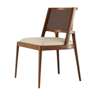 Chaise en bois faite à la main de couleur brun clair, prix d'usine moderne, idéale pour les restaurants, produit en gros personnalisable - Product Image 6