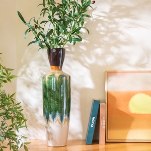 EAGLEGIFTS <span class=keywords><strong>Vase</strong></span> long en terre cuite en marbre Jarrones Decoracion Grandes Home Decoration <span class=keywords><strong>Grand</strong></span> <span class=keywords><strong>Vase</strong></span> à fleurs pour le salon - Product Image 3