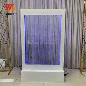 SMS Wedding Decoration <b>Backdrop</b> RGB Led Waterfall Welcome Sign <b>Backdrop</b> <b>Stand</b> Fountain Metal Water Wall Panel - Product Image 4