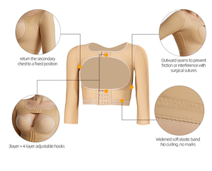 Prenda de Liposucción Tridimensional Elástica con Abertura en el <span class=keywords><strong>Pecho</strong></span>, Faja Moldeadora Postoperatoria para Mujer - Product Image 3