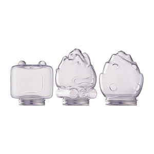 Botellas de Plástico Transparente para Beber Jugo de 300 ml y 350 ml, Botella de Leche y Té con Forma de Fruta, Boca Ancha, Linda, con Tapa y Pajita - Product Image 2