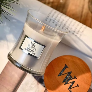 Bougie d'encens, Porte-bougie serre-taille, Bouteille en verre vide transparente avec couvercle en bois, Pots à bougies en verre avec couvercles - Product Image 2