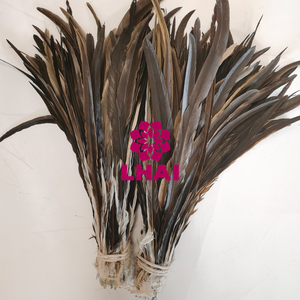 Plumes de queue de coq naturelles demi-bronzées de 30-35 cm en gros pour la fabrication de mouches de pêche <span class=keywords><strong>et</strong></span> les décorations de costumes de carnaval du Mardi Gras - Product Image 2