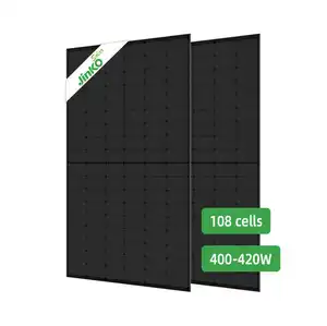 Official Authorized Jinko TOPCON Solar Panels Full Black Single Glass N-type 54HL4-B 420Watt Monocrystalline Silicon Solar Pane
