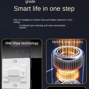 Robot nettoyeur de vitres Smart Home avec jet d'eau atomisé <span class=keywords><strong>double</strong></span> <span class=keywords><strong>face</strong></span> à ultrasons - Product Image 2