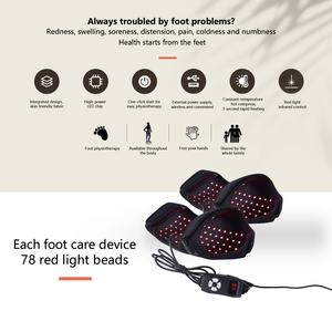 Chaussons de thérapie par lumière rouge portables et ajustables pour soulager la douleur aux pieds, coussinets pour orteils, dispositifs de récupération accélérée de la douleur aux pieds - Product Image 1
