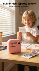Cámara con IA para Niños, Regalo Creativo y Divertido, Cámara de Impresión Instantánea con Reconocimiento de Objetos por IA, Creador de Stickers con Voz por IA para Niños - Product Image 5
