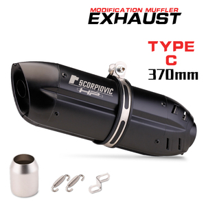 Pour Er6n Sv650 Crf230 Z800 R1 Cb650f <span class=keywords><strong>Cb1000r</strong></span> Cbr250r Usage Général 51mm Moto Escape Moto Silencieux D'échappement Silencieux 370mm - Product Image 6