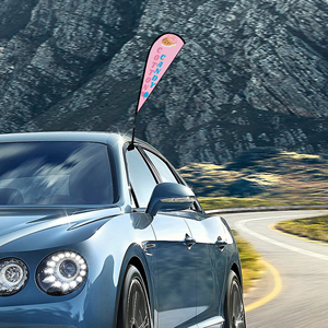 20x78cm tùy chỉnh kẹo bông dao cửa sổ xe cờ giọt nước cờ bãi biển cờ cho xe quảng cáo hiển thị - Product Image 1