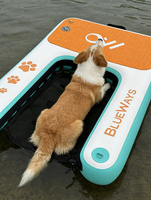 Rampe gonflable pour chien en PVC, plateforme flottante antidérapante et planche pour chien pour piscine, lac, quai, étang