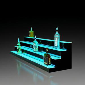 Étagère à quatre étages en barre éclairé, support d'exposition à bouteilles de liqueur/étagère à bouteilles de led - Product Image 1