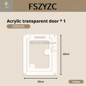 Ek Parçalar Köpek Çiti İç Mekan Panoramik Şeffaf HDPE ve Akrilik Birleştirme İzolasyon Kapısı Evcil Hayvan Köpek Kafesi Ev Tipi Küçük Boy - Product Image 5