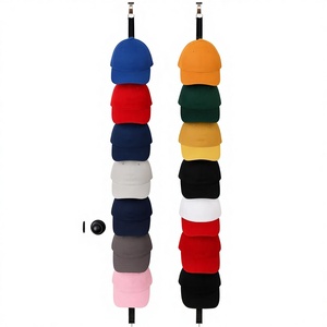 <strong>Jokari</strong> Steel Over-the-Door Hat Rack Organizer 4-Pack Holds 32 Baseball Caps/Snapbacks/Fitted Hats Adjustable Hooks - Product Image 3