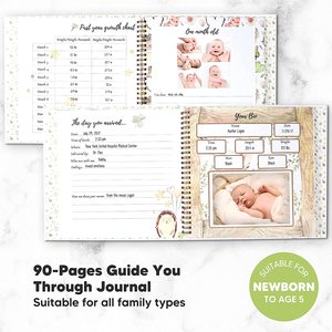 Album Fotografico e Diario dei Ricordi del Primo Anno del Bambino, <span class=keywords><strong>Libro</strong></span> degli Ospiti e Scrapbook per Neonati, Stampa su Carta e Cartone per Bambine e Bambini - Product Image 3