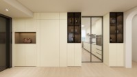 Armoire Moderne Personnalisée en Bois Massif avec Rangement pour Chaussures et Système de Portes pour Chambre à Coucher