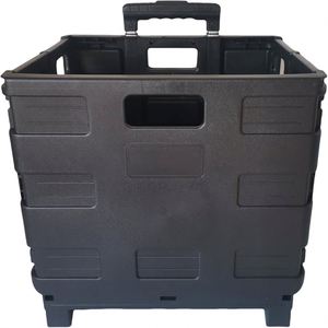 Portable Lightweight Durable <b>Foldable</b> Platform Shopping Trolley <b>Cart</b> with Wheels for Supermarket Use and Outdoor Convenience - Product Image 4