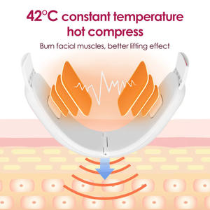 Masseur facial V-Shape à micro-courant photonique chauffant à température constante pour lifting et raffermissement - Product Image 6