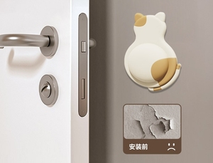 Anjing kucing Panda dan Penguin empat bentuk gaya pelindung dinding pintu penghenti perekat Bumper untuk penutup dinding jelek dekoratif - Product Image 6