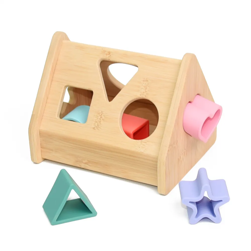 ألعاب أطفال مونتيسوري ألعاب تعليمية أخرى شكل خشبي هندسي لعبة الفرز مربع للطفل