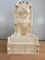 100cm Préfabriqué décoration de jardin ciment béton statues Kirin moule en plastique à vendre