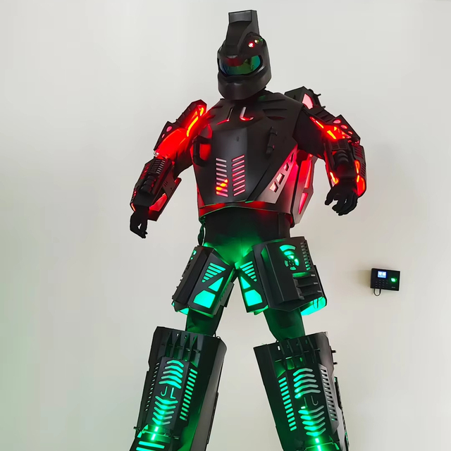 Manufacturer Blue Color Led Robot EVA 2.7 M Party Wedding Robot Night Club DJ Party