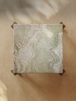 Table basse moderne en marbre de jade coloré de style norvégien, table centrale rectangulaire sur mesure, mobilier de salon pour hôtel et maison