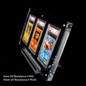 Nouveau support de carte graduée pour dalles PSAed 3 fentes Pokemoned 35PT cartes graduées boîtier acrylique cadre acrylique PSAED magnétique - Product Image 4