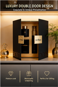 Luxury <b>Black</b> and Gold Foil Rigid Paperboard Gift <b>Box</b> Custom Printed Gatefold Style <b>Box</b> for High-end Skincare and Cosmetic - Product Image 4
