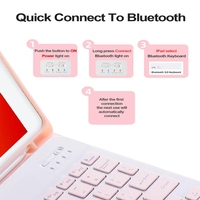 Casing Keyboard untuk Samsung Galaxy Tab S6 Lite 10.4 P610 P615 SM-P610 SM-P615 dengan Mouse Nirkabel, Penutup Tablet Kulit PU