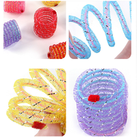 Ensemble de jouets pour chat en plastique coloré en forme de spirale, 4 pièces, interactifs, résistants à la mastication, pour l'entraînement et l'exercice des chatons en intérieur