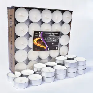 Nhà Máy bán hàng trực tiếp 5 giờ đốt không mùi trà đèn Trắng Tealight nến cho món quà sinh nhật