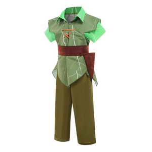 Costume d'elfe vert en polyester pour enfant, déguisement <span class=keywords><strong>de</strong></span> fête d'Halloween pour garçon, Peter Pan & Wendy - Product Image 5