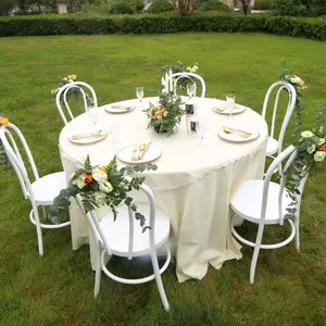 Blanco Thonet Bentwood Banquete Césped Boda Sillas y mesa para recepción de bodas