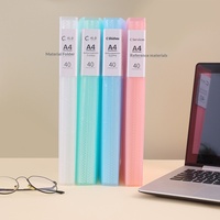 Classeur A4 en PP transparent avec feuilles à insérer, fournitures de bureau, rangement de documents d'examen pour étudiants, classeur de documents grande capacité à feuilles mobiles