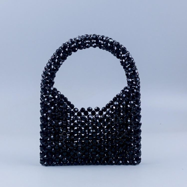 New Woven Design Fashion Beaded Purse Luxury Designer Handbag Elegant  Handmade French Tote for Women Beading Evening Clutch Bag