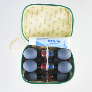 Runci Set terapi vakum magnetik, set bekam hisap akupuntur magnetik 12 cangkir Lima Elemen - Product Image 4