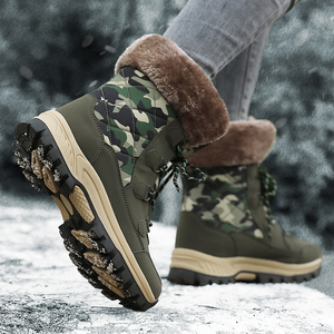 Botas de nieve de piel antideslizantes para mujer, superventas, altura de tobillo cálida para la vida diaria con zapatillas resistentes al desgaste de estilo occidental - Product Image 6