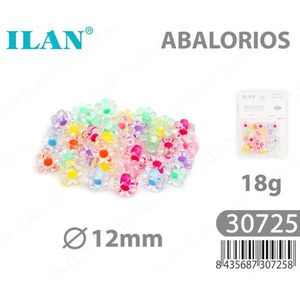 Perline Ilan Abalorios a forma di fiore da 12 mm per la creazione di gioielli, confezione da 18 g - Product Image 1