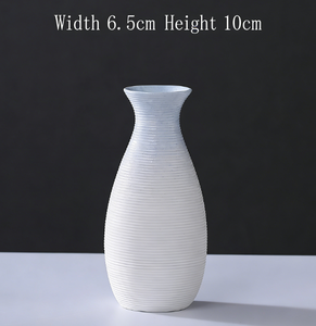 Modern Minimalist White Handmade Small Ceramic <b>Vase</b> for Living Room Flower Arrangement Home Decor Accent Piece - Product Image 5