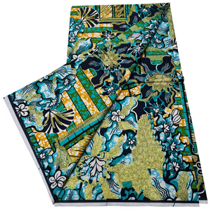 <span class=keywords><strong>Tela</strong></span> africana de alta calidad con estampado nigeriano Ankara, 6 yardas, 100% algodón para <span class=keywords><strong>vestidos</strong></span> de mujer, ideal para fiestas. - Product Image 2