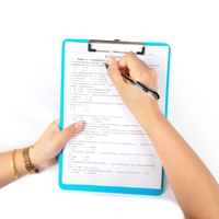 Porte-bloc-notes en plastique pour bureau, école, enseignant, classe, mémo, rangement, presse-papiers, presse-papiers pour infirmières K-1361