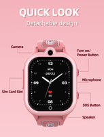 Reloj inteligente VDF91 4G para niños, videollamada, GPS, rastreador LBS, cámara, videollamada, Wifi, SOS, IP67, reloj impermeable para niños