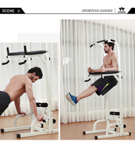 Equipo de Gimnasio en Casa IUNNDS, Torre de Potencia Multifuncional Plegable, Barra de Dominadas Ajustable, Estación de Entrenamiento de Fuerza con Soporte para Flexiones