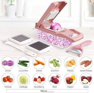 <span class=keywords><strong>Kit</strong></span> de râpe et de hachoir manuel multifonctionnel 16 en 1 en acier inoxydable et plastique pour la découpe des légumes <span class=keywords><strong>OME</strong></span> - Product Image 6