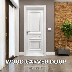 Latest <strong>Designed</strong> Cast Engineered Solid Wood <strong>Doors</strong> for Bedroom <strong>Pooja</strong> Room Interior Wood Panel Slab Entrances Finished Surface - Product Image 2