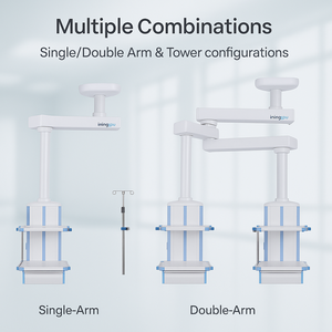 Sistema de colgante de techo de hospital avanzado, torre de elevación quirúrgica de metal de acero con alimentación eléctrica, cuidado mejorado del paciente, sistema de suspensión de techo de hospital, 2 unidades - Product Image 5