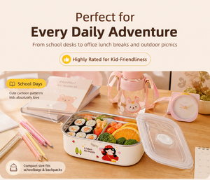 Lonchera Hermética de Acero Inoxidable 304, Recipiente para Almacenar Alimentos, Bento para el Trabajo, la Escuela, el Hogar y la <span class=keywords><strong>Cocina</strong></span>, Capacidad de 1-3L, Venta al por Mayor - Product Image 2