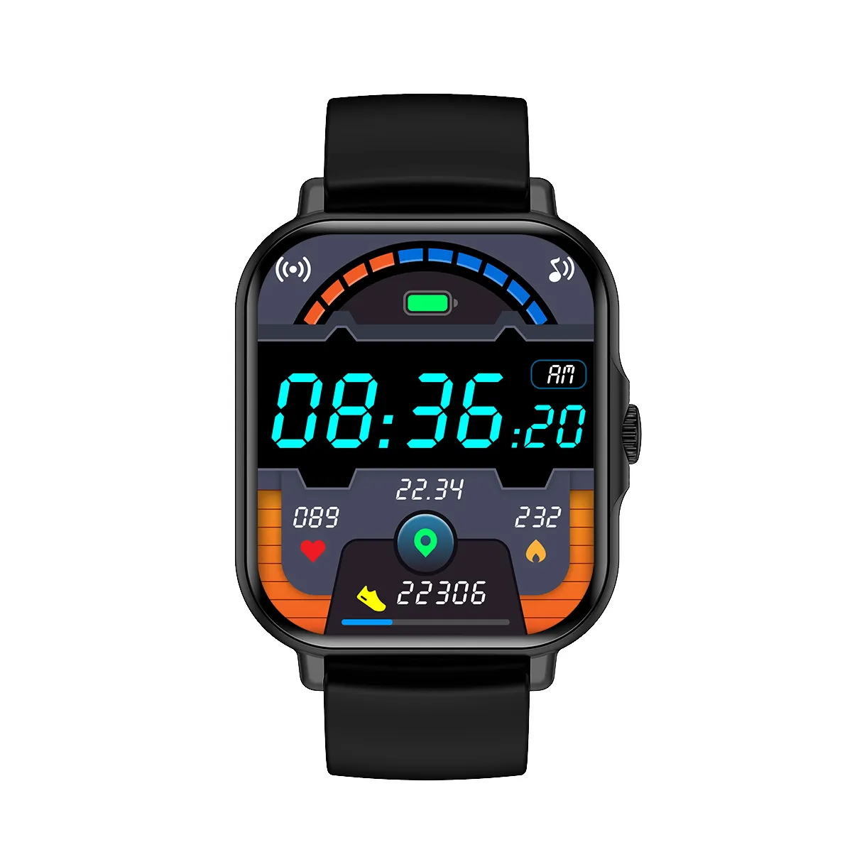 OEM bt calling screen square wristband smart watch