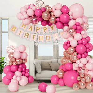 Ensemble de chaînes de ballons rose rouge rose pour Halloween fêtes de Pâques mariage et <span class=keywords><strong>anniversaire</strong></span> pour l'aménagement de la chambre décorations en arc ouvert - Product Image 2